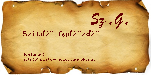 Szitó Győző névjegykártya